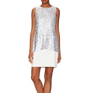 Aidan Mattox sequin overlay dress